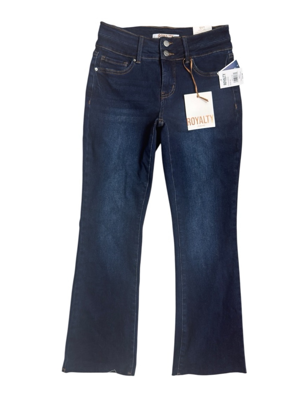 ROYALTY FOR ME Women’s Bootcut Raw Hem Denim Jeans NWT